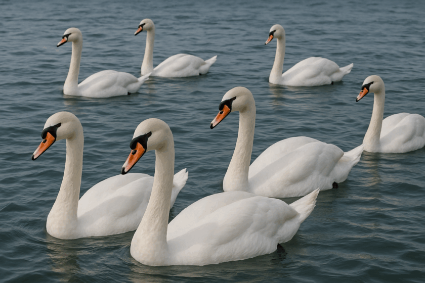 Schwäne auf dem Wasser